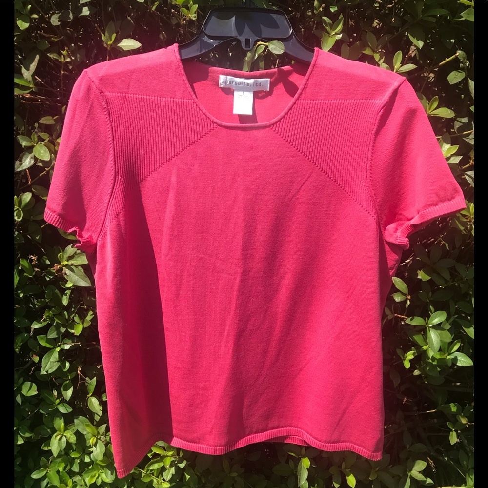 Pursuits large SILK blend short sleeve top